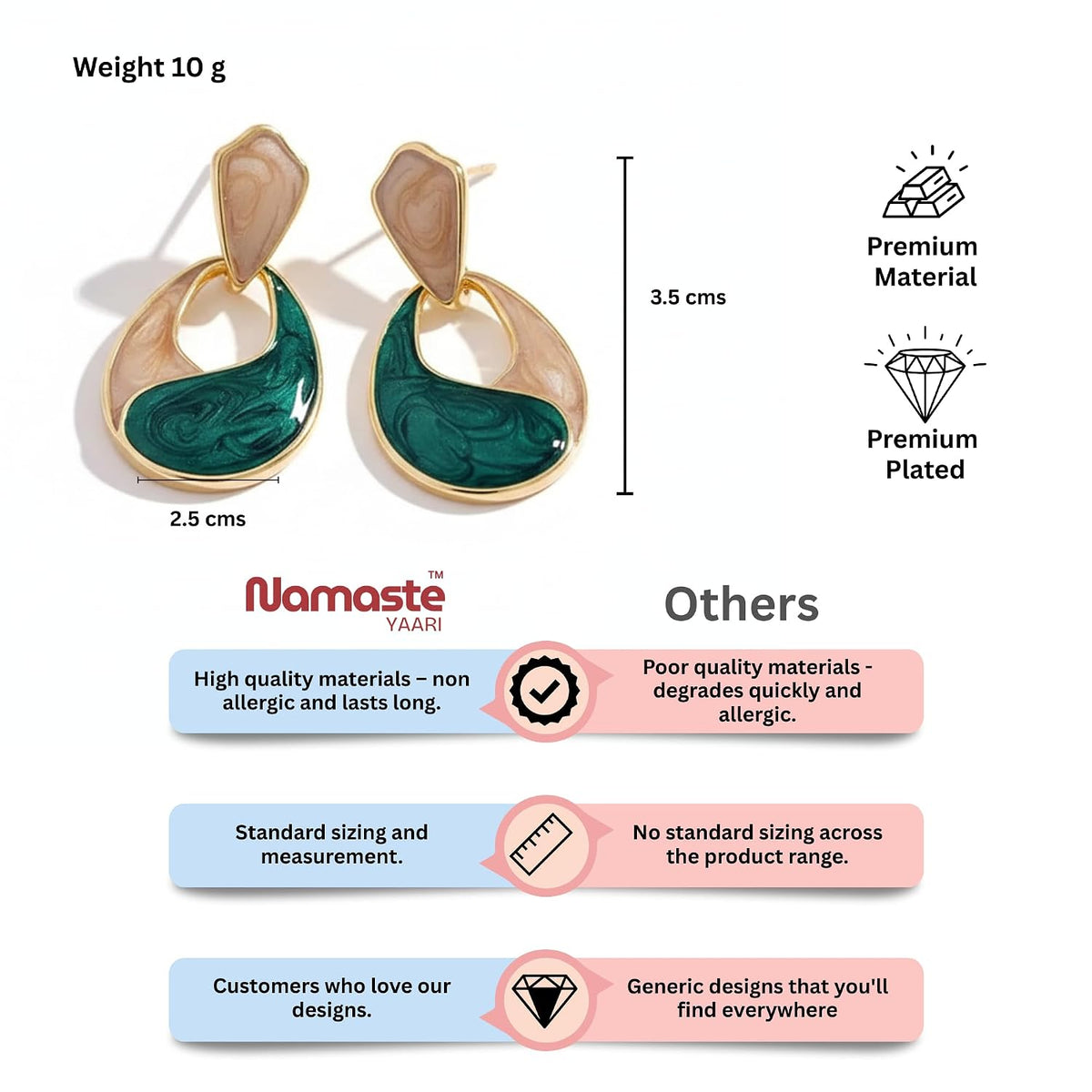 Stylish Anti-Tarnish Korean Dangle Earrings