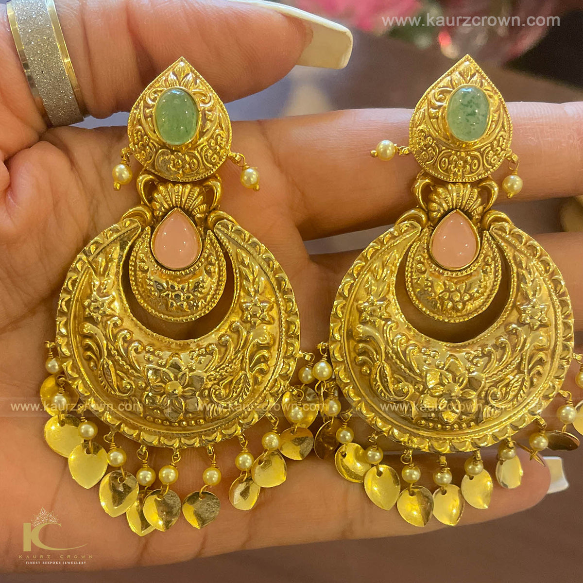 Traditional Antique Gold Plated Earrings
