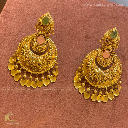 Traditional Antique Gold Plated Earrings